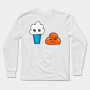 kawaii food – Italian food – Sicily – Granita e brioscia – blackberry fruit and cream Long Sleeve T-Shirt